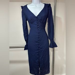Navy blue midi dress